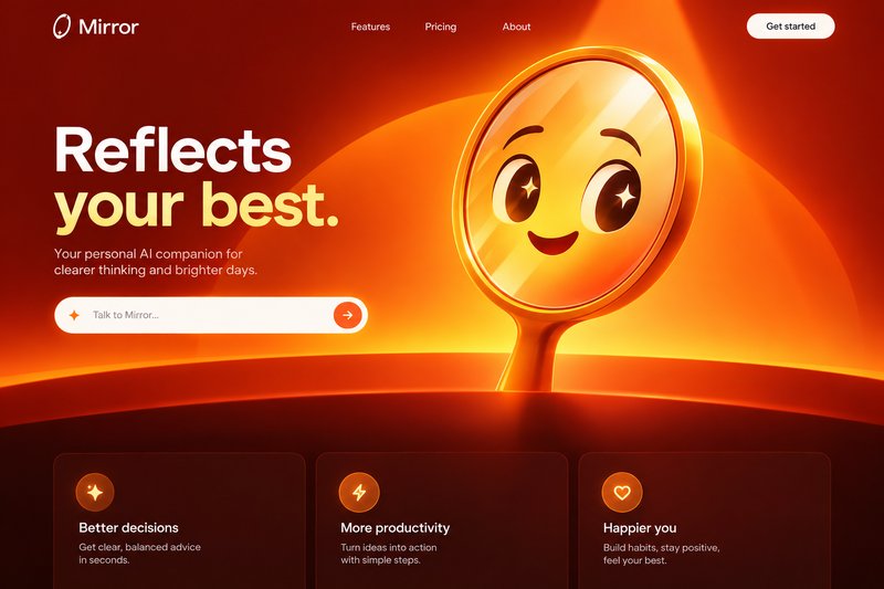 Engaging AI landing page design