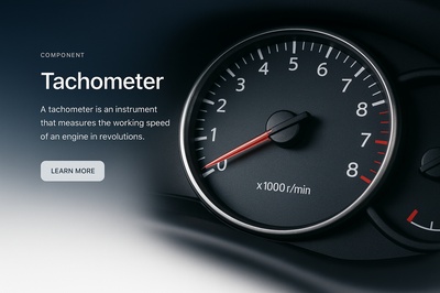 Stylish Tachometer Illustration for Web Design