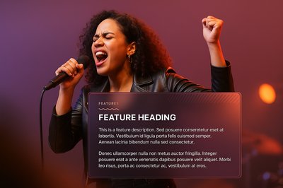 Dynamic Singer Performing on Stage with Engaging Visuals