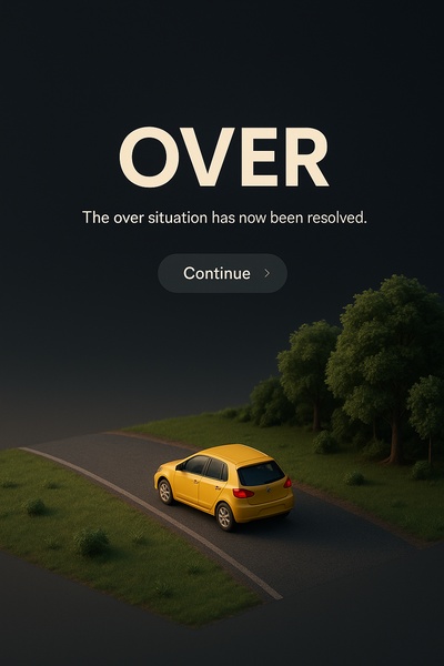 Stylish 3D Scene with Car and Text Elements