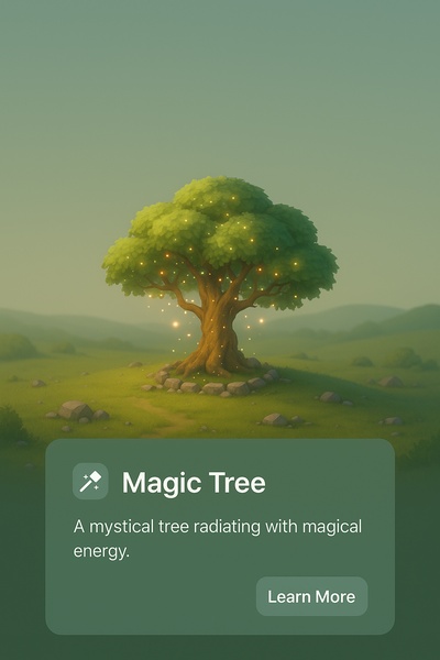 Enchanting Magic Tree in a Serene Landscape