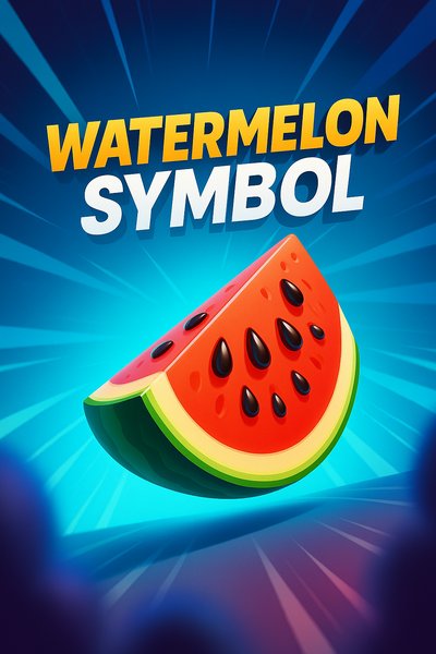 Dynamic Watermelon Symbol Illustration with Bold Text