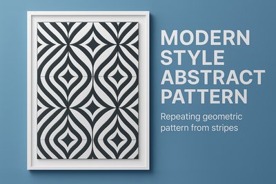 Modern Abstract Geometric Art Display in Frame