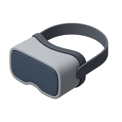 Stylish 3D VR Headset Icon in Isometric View