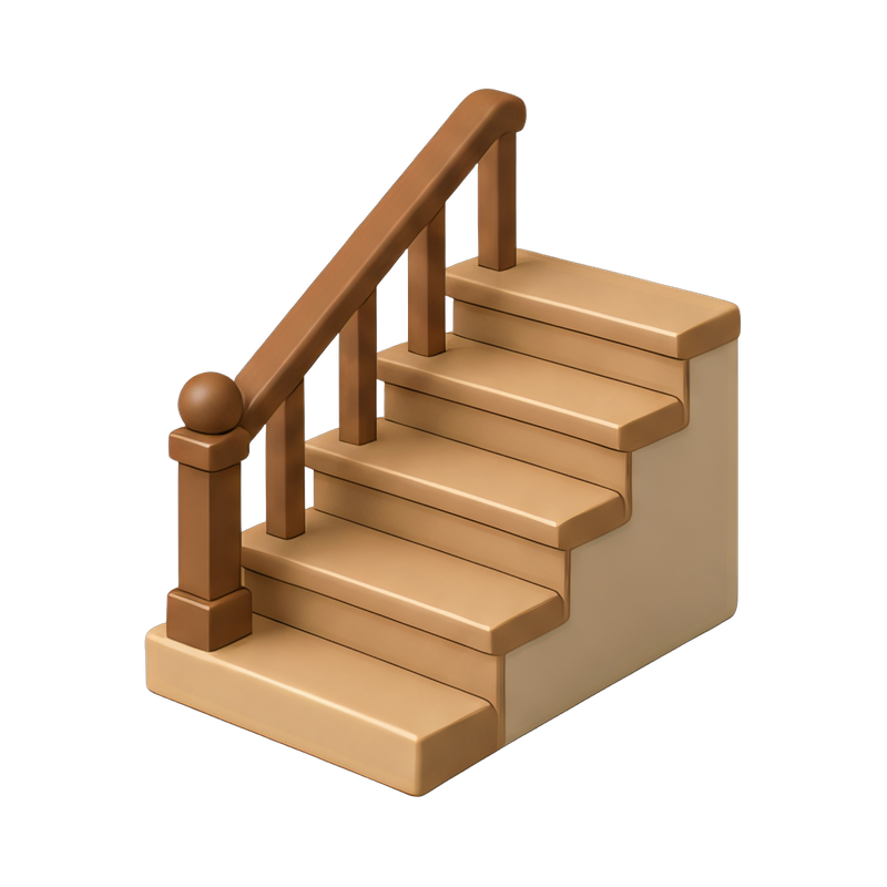 Elegant staircase with railing
