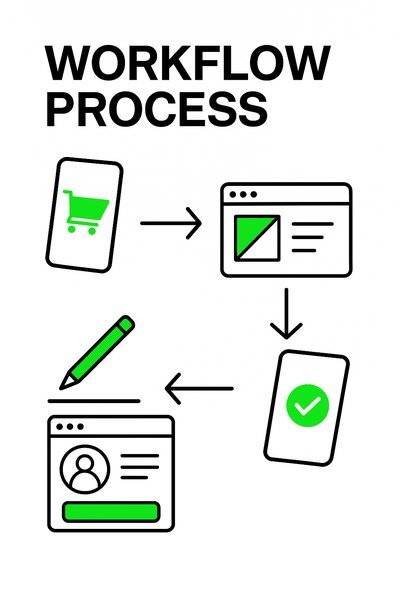 Illustrative Infographic of a Workflow Process