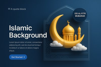 Islamic Background Design for Eid al-Fitr Celebration