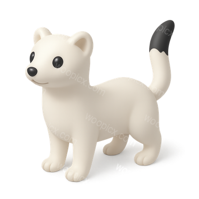 Cute Cartoon White Animal Figurine