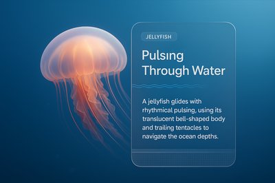Stunning Jellyfish Pulsing Through Water in 3D Illustration