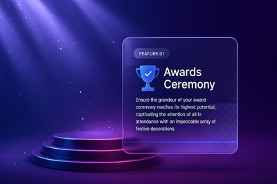 Luxurious Award Ceremony Background with Elegant Podium