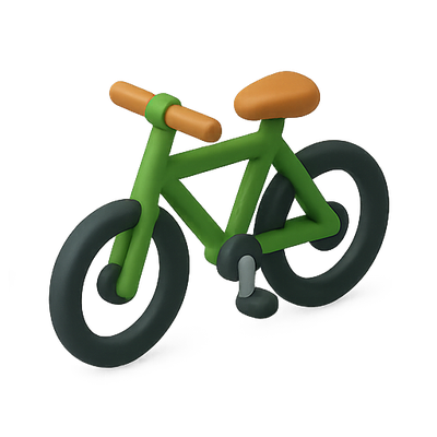 Colorful 3D Bicycle Model for Creative Displays