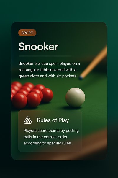 Stylish Snooker Design with Transparent Elements