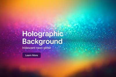 Vibrant Holographic Background with Iridescent Glitter