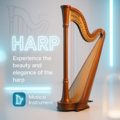 Elegant Harp Display in Modern Setting