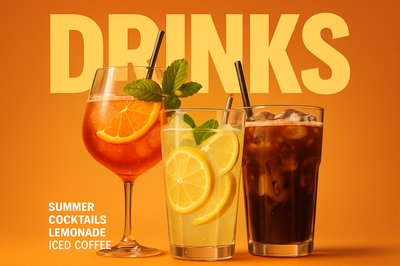 Bold Summer Refreshments: Cocktails, Lemonade, and Iced Coffee