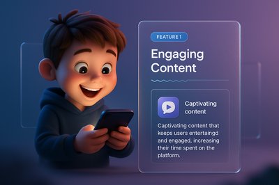 Child's Joy Captured in Engaging Digital Experience