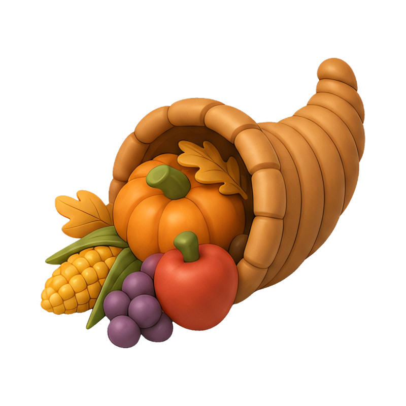 autumn cornucopia display