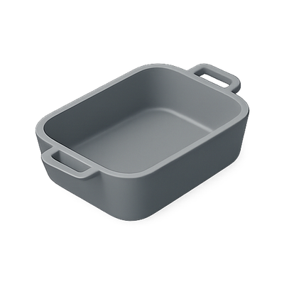 Modern Grey Baking Dish with Handles