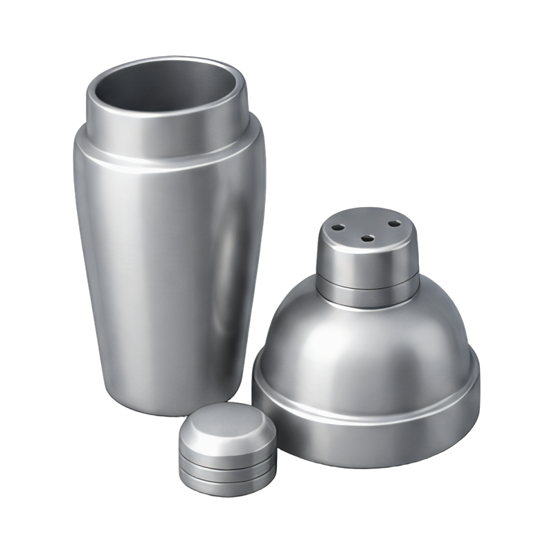 Three-piece cocktail shaker set