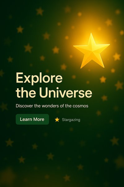 Explore the Universe: Stargazing Invitation Graphic