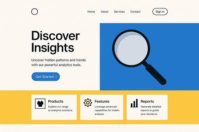 Minimalist Landing Page Design with Search Feature