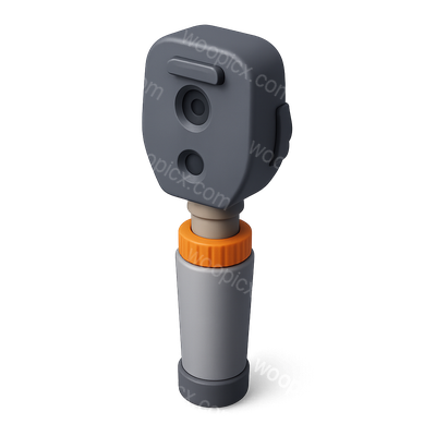 Stylish 3D Ophthalmoscope Icon in Isometric View