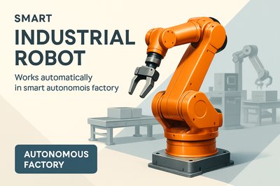 Smart Industrial Robot in Modern Factory Automation