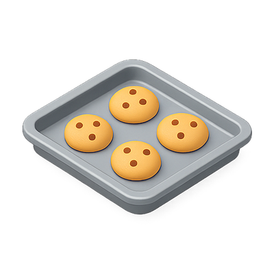 Stylish Baking Tray with Cookie Dough Shapes