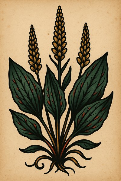 Illustration of a Plant with Green Leaves and Yellow Flowers