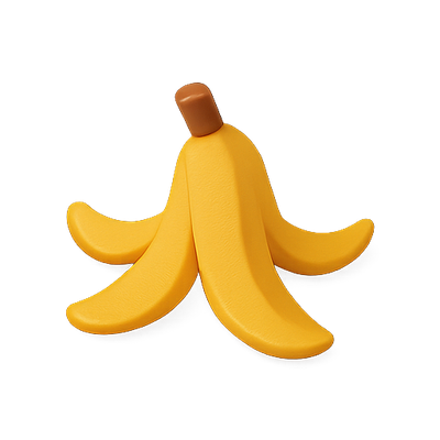 Realistic Banana Figurine with Detailed Texture