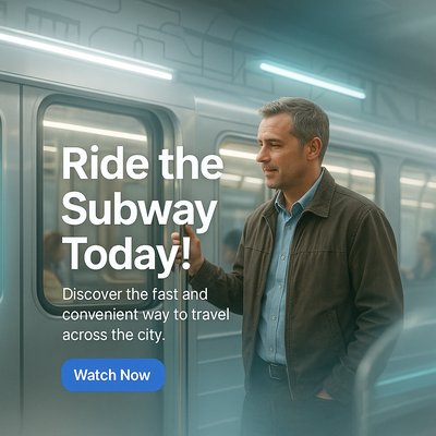 Promotional Image for Subway Travel with Engaging Visuals