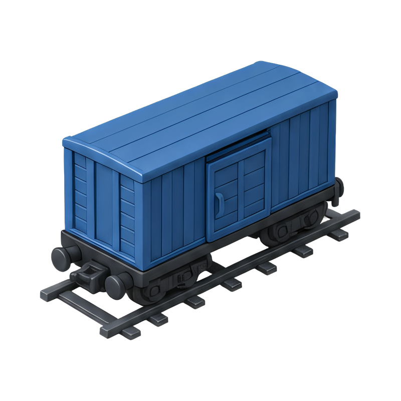 rustic freight wagon on display