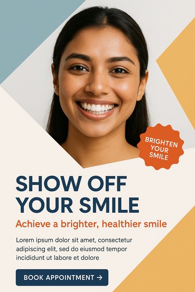 Radiant Smile Portrait for Dental Advertisement