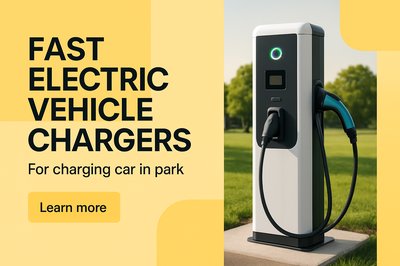 Modern Electric Car Charger in Bright Corporate Style