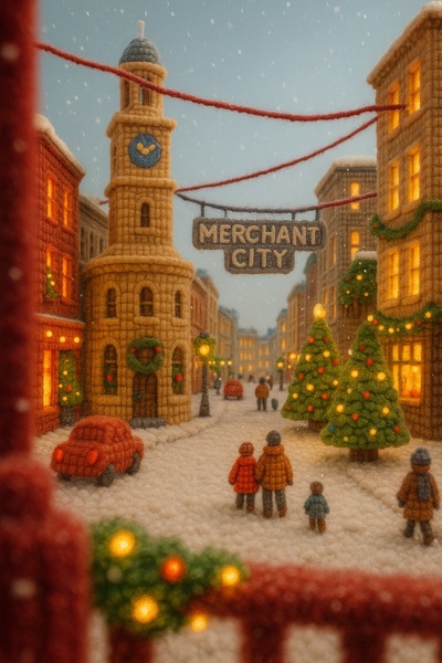 Winter Knitting Fantasy in Merchant City, Glasgow