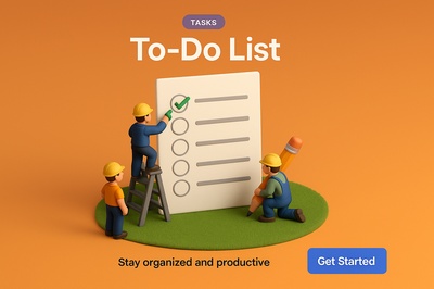 Miniature Scene of Task Management with 3D Characters