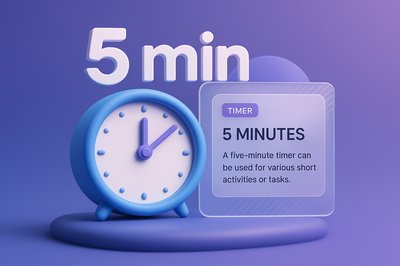 3D Timer Illustration for Short Activities