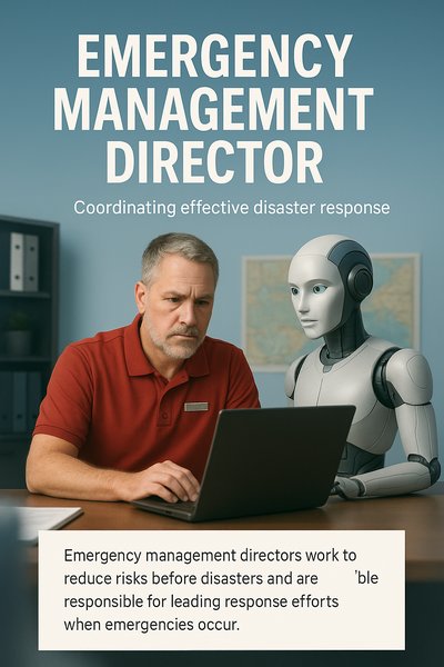 Emergency Management Director Collaborating with AI Assistant