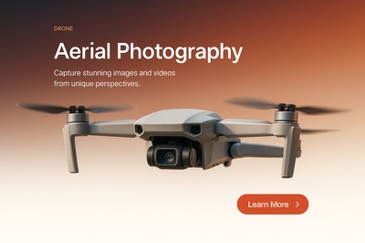 Stylish Drone Icon for Aerial Photography Promotion