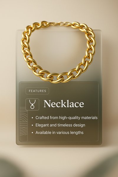 Elegant Glass Necklace Display with Features