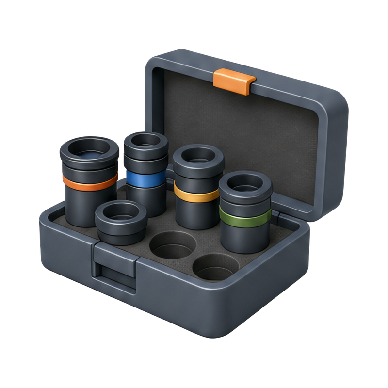 eyepiece set with storage case