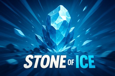 Dynamic 3D Illustration of a Stone of Ice