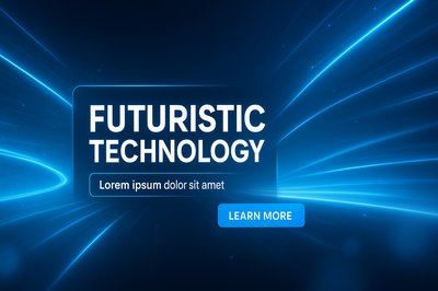 Futuristic Technology Promotional Graphic