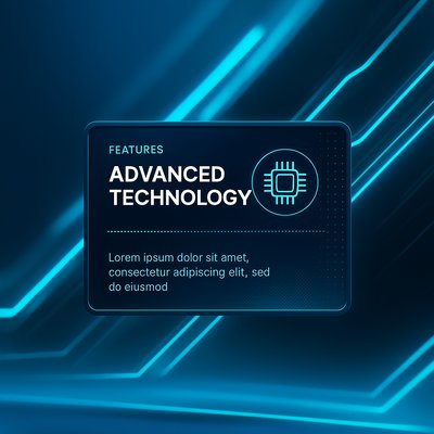 Futuristic Cyberpunk Technology Background with Light Effects