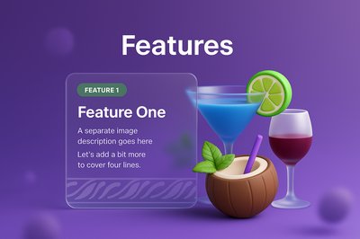 Vibrant Tropical Drinks Illustration for Menus and Invitations