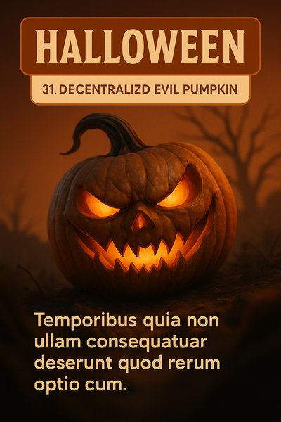 Halloween-Themed Graphic Featuring a Grinning Pumpkin