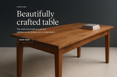Stylish Solid Wood Table with Modern Design