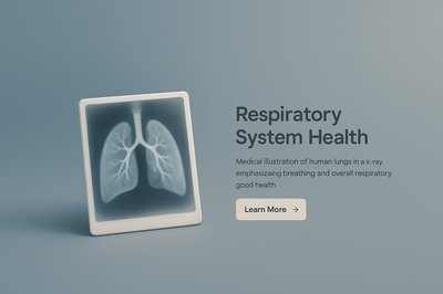 Abstract Human Lungs X-Ray Illustration for Health Concept