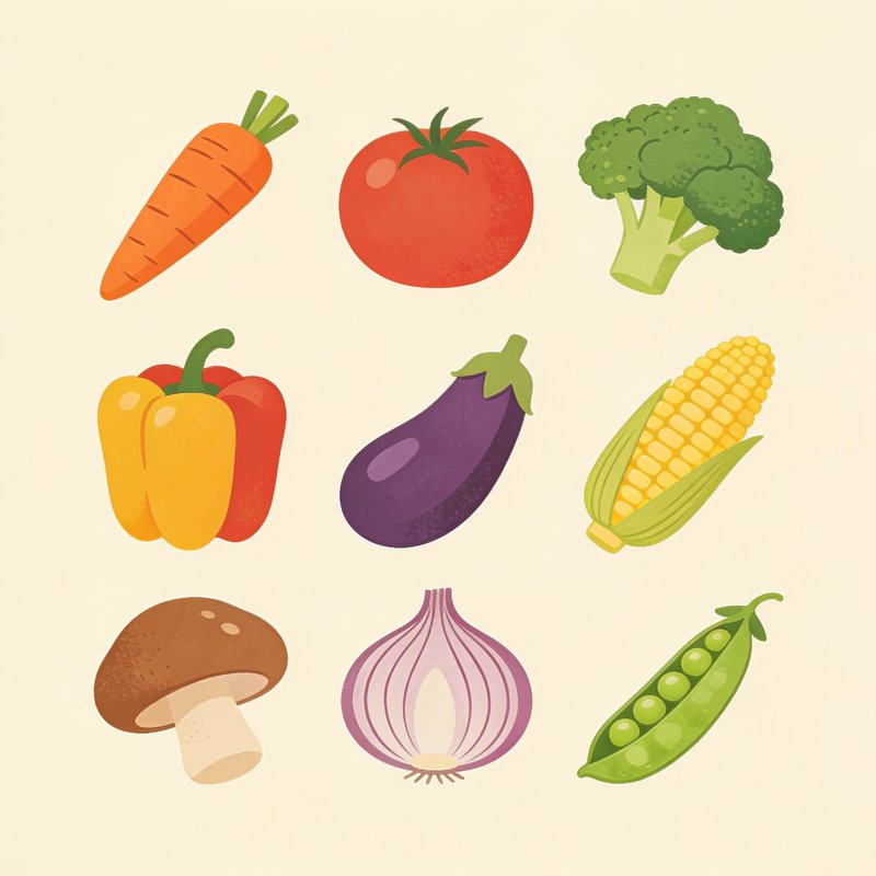 fresh vegetable flat lay