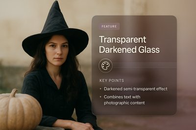 Elegant Witch with Darkened Glass Overlay